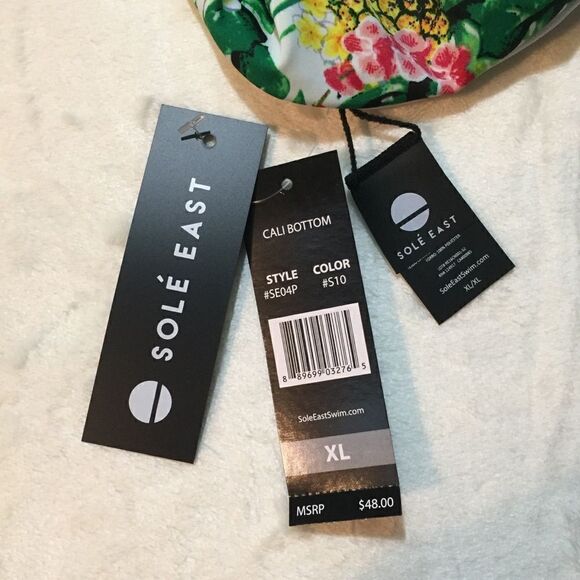 Sole East Swim Pineapple Cali Bikini Bottom XL NWT - Picture 5 of 6